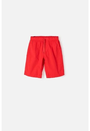 Bermuda De Mic Con Bolsillos Roja Para Niño 10