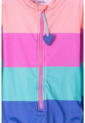 Vestido De Baño Mic Con Cierre Multicolor Para Niña 8