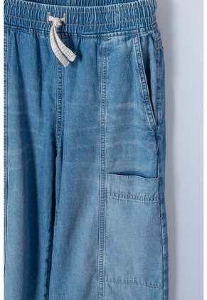 Jean De Mic Amplio Azul Indigo Para Niña 4