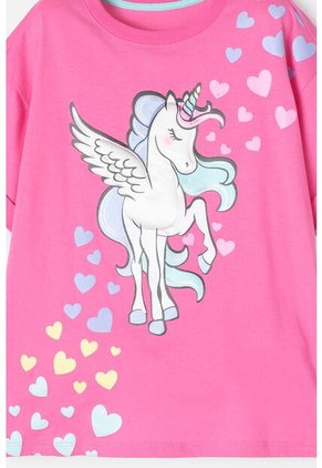 Camiseta De Mic Manga Corta Rosada Para Niña 4