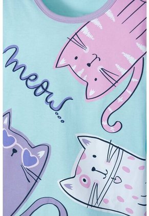 Pijama De Mic De Pantalón Largo Verde Y Morada Para Niña 6