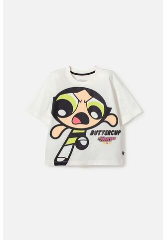 Camiseta De Las Chicas Superpoderosas Marfil Para Niña 8 MARCA MIC