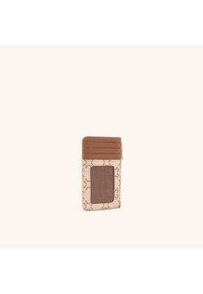 Tarjetero 8 Tarjetas Con Zip Beige Chai Primario Básico