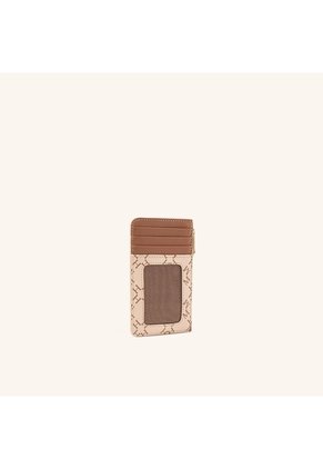 Tarjetero 8 Tarjetas Con Zip Beige Chai Primario Básico