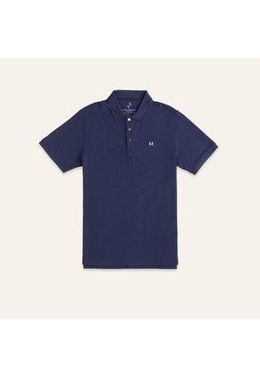 Camiseta Polo Emblema Azul Tierra Arriba Camiseta Polo Emblema Azul Tierra Arriba Talla S