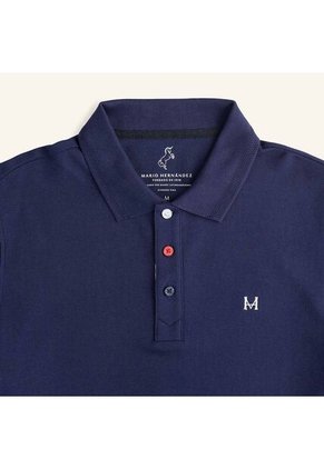 Camiseta Polo Emblema Azul Tierra Arriba Camiseta Polo Emblema Azul Tierra Arriba Talla S