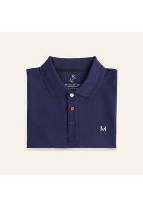 Camiseta Polo Emblema Azul Tierra Arriba Camiseta Polo Emblema Azul Tierra Arriba Talla S