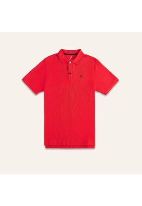 Camiseta Polo Emblema Rojo Tierra Arriba Camiseta Polo Emblema Rojo Tierra Arriba Talla L