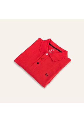 Camiseta Polo Emblema Rojo Tierra Arriba Camiseta Polo Emblema Rojo Tierra Arriba Talla L
