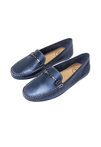 Mocasín Anahi Azul Metálico MH Mocs Mocasín Anahi Azul Metálico MH Mocs Talla 41
