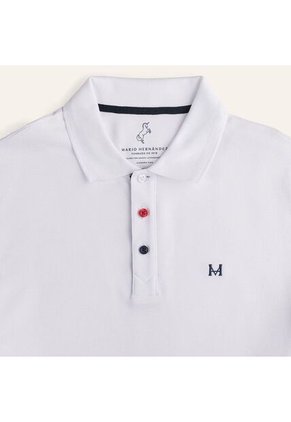 Camiseta Polo Emblema Blanco Tierra Arriba Camiseta Polo Emblema Blanco Tierra Arriba Talla M