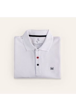 Camiseta Polo Emblema Blanco Tierra Arriba Camiseta Polo Emblema Blanco Tierra Arriba Talla M