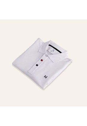 Camiseta Polo Emblema Blanco Tierra Arriba Camiseta Polo Emblema Blanco Tierra Arriba Talla M