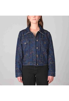 Chaqueta Trucker Alas Jaspeado Monteazul Chaqueta Trucker Alas Jaspeado Monteazul Talla M