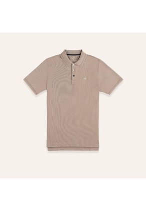 Camiseta Polo Emblema Arena Tierra Arriba Camiseta Polo Emblema Arena Tierra Arriba Talla L