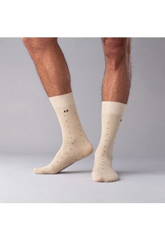 Medias Mosaico Extrafina Beige MH Socks Medias Mosaico Extrafina Beige MH Socks Mario Hernández
