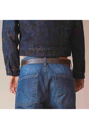 Cinturón Casual Monograma Doble Faz Primario Café Beige Cinturón Casual Monograma Doble Faz Primario Café Beige Talla L