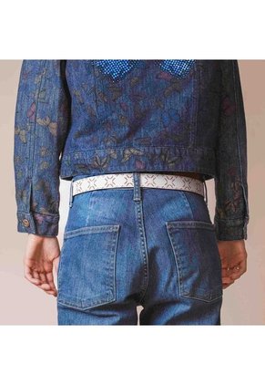 Cinturón Casual Monograma Doble Faz Primario Café Beige Cinturón Casual Monograma Doble Faz Primario Café Beige Talla L