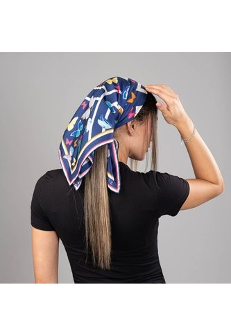 Pañoleta Carre Paraíso Cielo 70X70 Foulard Mario Hernández