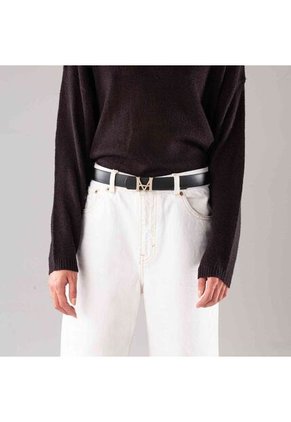 Cinturón Monograma Negro Primario Cinturón Casual Monograma Doble Faz Negro Primario Talla S