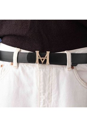 Cinturón Monograma Negro Primario Cinturón Casual Monograma Doble Faz Negro Primario Talla S