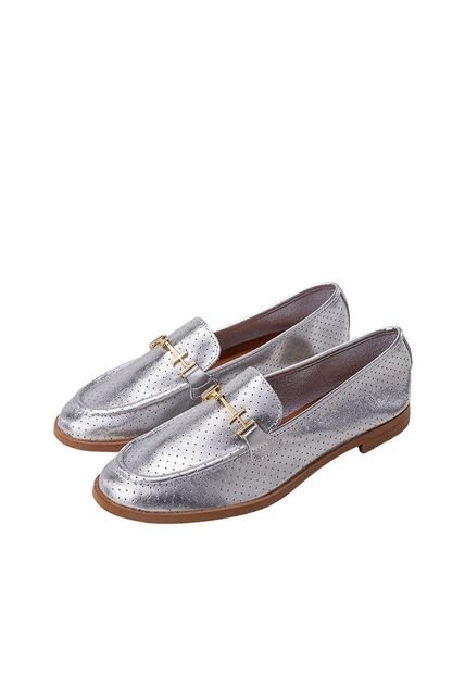 Mocasín Loafer Gracia Plata Julia Mocasín Loafer Gracia Plata Julia Talla 37