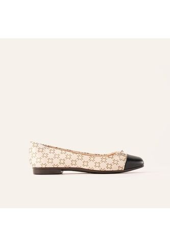 Baletas Lucia Beige Negro MH Mocs Baletas Lucia Beige Negro MH Mocs Talla 38 Mario Hernández
