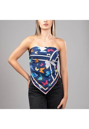 Pañoleta Carre Paraíso Cielo 90 X 90 Foulard Pañoleta Carre Paraíso Cielo 90 X 90 Foulard