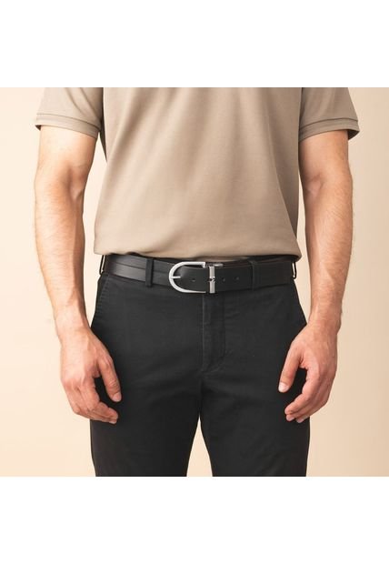 Cinturón Casual Sahara Monograma Negro Café Lt Cinturón Casual Sahara Monograma Negro Café Lt Talla 105