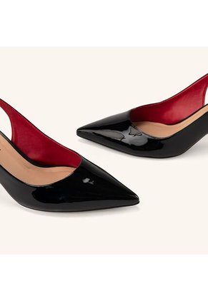 Tacones Capital Con Correa Negro Noche Glamour Tacones Capital Con Correa Negro Noche Glamour Talla 35