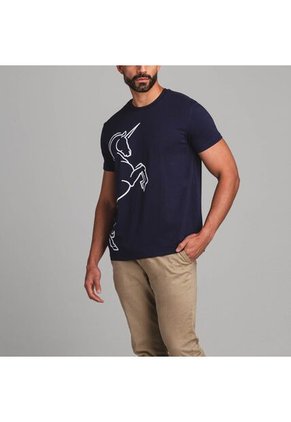 Camiseta Unicornio Azul Oscuro Tierra Arriba Camiseta Unicornio Azul Oscuro Tierra Arriba Talla M