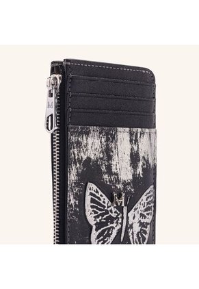 Tarjetero 8 Tarjetas Con Zip Platino Mariposas Tarjetero 8 Tarjetas Con Zip Platino Mariposas