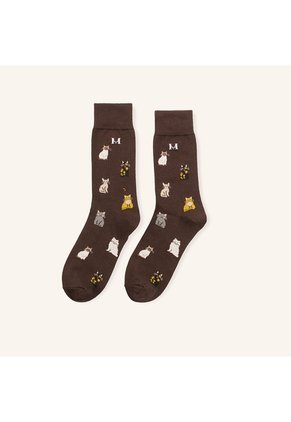 Medias Gatos Esencial Café MH Socks