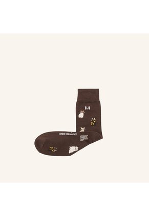 Medias Gatos Esencial Café MH Socks