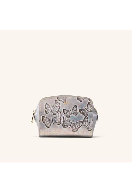 Cosmetiquero Mediano Mila Gris Mariposas Cosmetiquero Mediano Mila Gris Mariposas
