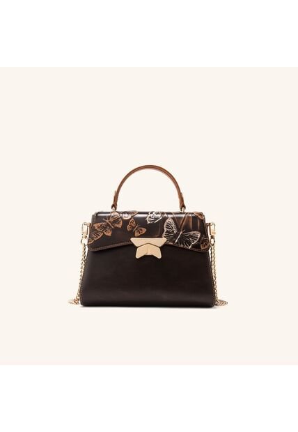 Bolso De Mano Alma Con Cadena Capuchino Mariposas Bolso De Mano Alma Con Cadena Capuchino Mariposas