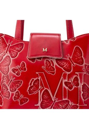 Tote Alas Mini Rojo Cruz Mariposas Tote Alas Mini Rojo Cruz Mariposas