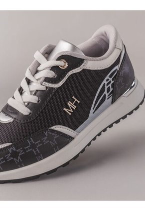 Tenis Delta Negro Plata Tenis Delta Negro Plata Talla 38