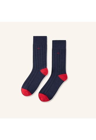 Medias Acanaladas Extrafina Azul Lt MH Socks Mario Hernández