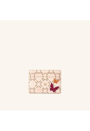 Tarjetero Plano Beige Chai Primario Mariposas