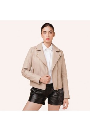 Chaqueta Biker Selene Marfíl Portugal Chaqueta Biker Selene Marfíl Portugal Talla 2