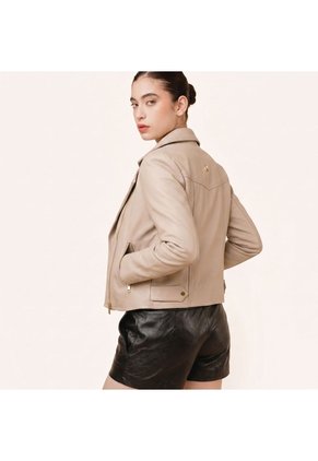 Chaqueta Biker Selene Marfíl Portugal Chaqueta Biker Selene Marfíl Portugal Talla 2