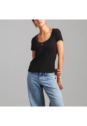 Camiseta Logotipo Negro Tierra Arriba Para Mujer Camiseta Logotipo Negro Tierra Arriba Talla L