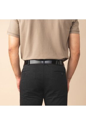 Cinturón Casual Monograma Doble Faz Negro Brillante Café Cinturón Casual Monograma Doble Faz Negro Brillante Café Talla XL