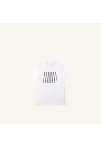 Camiseta Trama Blanco Tierra Arriba Camiseta Trama Blanco Tierra Arriba Talla S