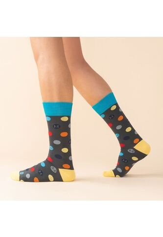 Medias Extrafina Cosmos Gris MH Socks Medias Extrafina Cosmos Gris MH Socks Mario Hernández