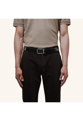 Cinturón Casual Doble Faz Chocolate Negro Esencial