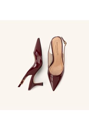 Tacones Capital Con Correa Borgoña Glamour Tacones Capital Con Correa Borgoña Glamour Talla 38