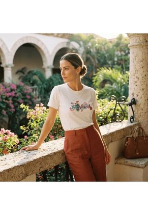 Camiseta Vuelo Blanco Tierra Arriba Camiseta Vuelo Blanco Tierra Arriba Talla M