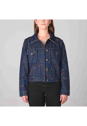 Chaqueta Trucker Alas Jaspeado Monteazul Chaqueta Trucker Alas Jaspeado Monteazul Talla L